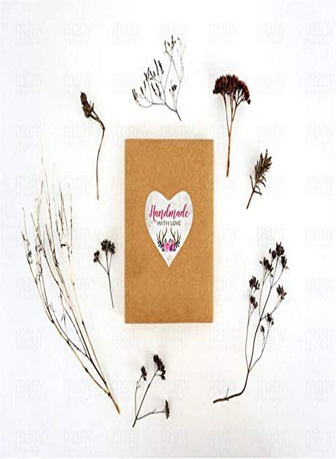 D2C Gift Wrap Handmade with Love Printed in Heart Shape Sticker, Ideal for Gift Wrapping, Packaging, Small Business, Corporate Gifts (90) - Image 4